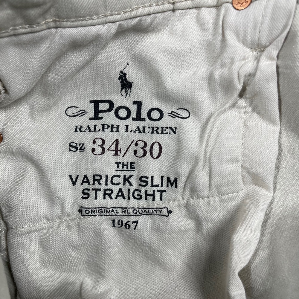 Polo Ralph Lauren‎ Varick Slim Straight Men's Khaki Chinos Size 34(35)x30 - Picture 2 of 12